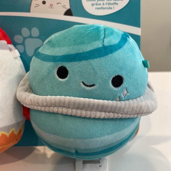NWT 3.5” 2-pack Squeaky Squishmallow Dog Toys-Rudy the Rocket & Hugo the Planet - Picture 3 of 5